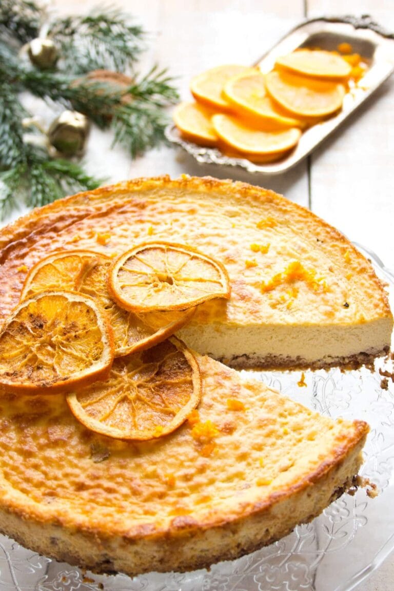 Cheesecake cu portocală și brandy