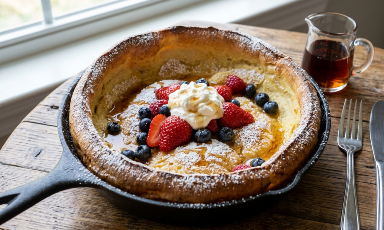 Clătite germane pentru diabetici (Dutch-baby pancake)